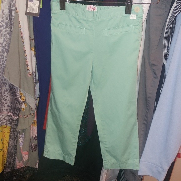 Luxury Girls kids size 6 mint green capri pants